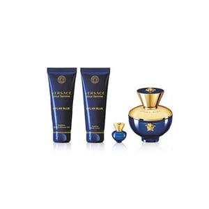 Versace Dylan Blue Femme Gift Set (Eau De Parfum 100ml + Body Lotion 100ml + Shower Gel 100ml + Eau De Parfum 5ml)