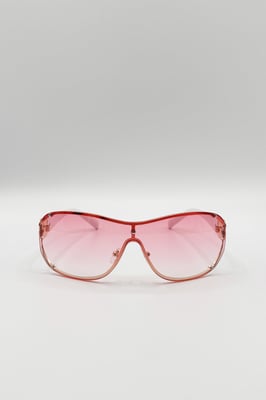 Vintage Rose Wrap Around Sunglasses In Pink