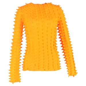 Loewe x Paula's Ibiza 3D Spike-Knit Sweater in Orange Polyester