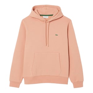 Men's Lacoste Cotton Fleece Hoodie in Orange