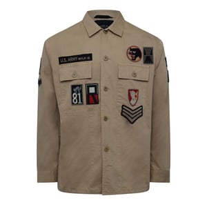 Men's Replay Overshirt in Beige