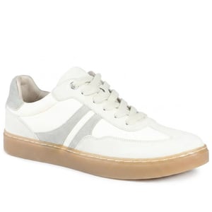 Jones Bootmaker Blanca Leather Lace Up Gum Sole Trainers