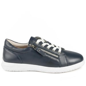 Jones Bootmaker Buttercup Leather Zip & Lace Trainers