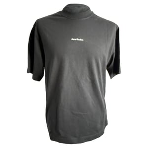 Acne Studios Logo T-shirt in Grey Cotton