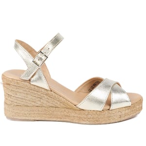 Jones Bootmaker Raelina Leather Wedged Espadrilles