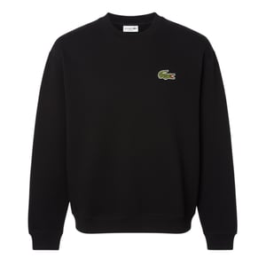 Men's Lacoste Fit Badge Accent Fleece Sweatshirt in Black