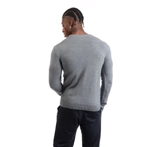 Men's Off White Sweater in Grey black