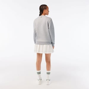 Women's Lacoste Fit Organic Cotton Fleece Sweatshirt in Grey