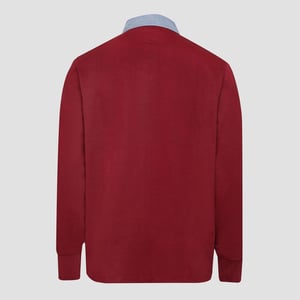 Men's Gant Fit Chambray Rugger Sweatshirt in Red