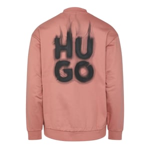Men's Hugo Smoke Logo Crewneck Sweatshirt in Pink
