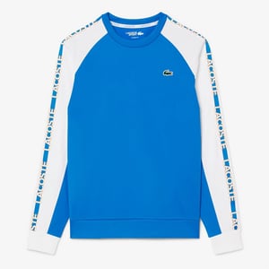 Men's Lacoste Colour Block Stripe Sweatshirt in Blue-White