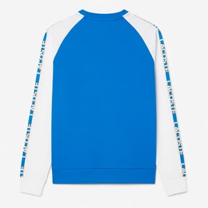 Men's Lacoste Colour Block Stripe Sweatshirt in Blue-White