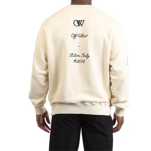 Men's Off White Logo Skate Crewneck Sweatshirt in Black