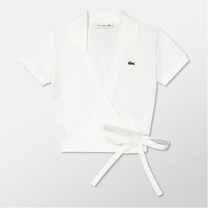 Women's Lacoste Slim Fit Short Sleeve Shirt in Flour