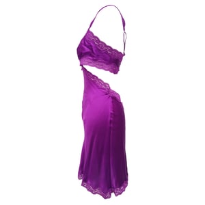 Stella Mccartney Clara Whispering Mini Dress in Violet Silk