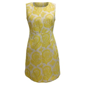 Diane von Furstenberg Carpreena Mini Dress in Yellow Polyester