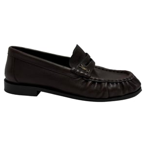 Saint Laurent Le Loafer Penny Loafers i brunt läder