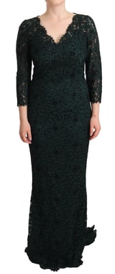 Lace Dress Long Sleeve Vneck