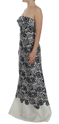 Kanten Maxi Jurk met Bloemenprint Avondjurk