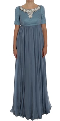 Dolce Gabbana Evening Dress Beaded Neckline