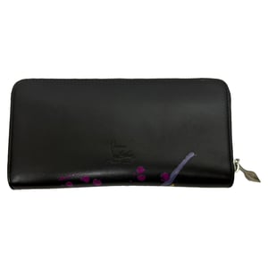 Christian Louboutin Panettone Loubitag Wallet in Black Leather