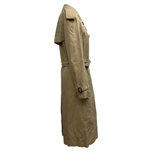 Burberry Double-Breasted Belted Trench Coat in Beige Cotton