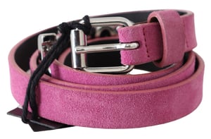 Just Cavalli Roze Zilveren Chroom Metalen Gespschouderband