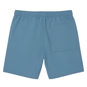 Men's Lacoste Length Monochrome Swim Trunks in Blue