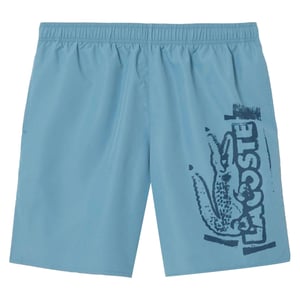 Men's Lacoste Branded Swim Trunks in Blue