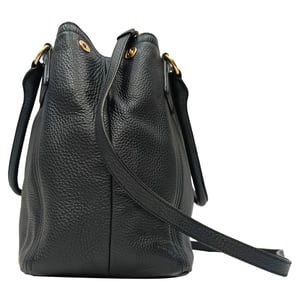 Prada Vitello Daino Tote Bag in Black Leather
