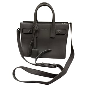 Saint Laurent Sac De Jour Nanoväska i grått läder