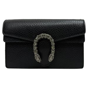 Gucci Mini Dionysus schoudertas in zwart leer