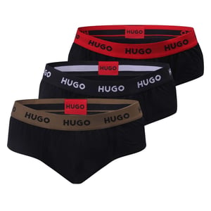 Men's Hugo Pack of Hip Briefs in Multi colour