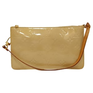 Louis Vuitton Lexington Monogram Pochette Bag in Beige Patent Leather