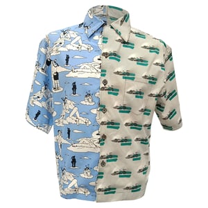 Prada Double Match Printed Shirt in Multicolor Cotton