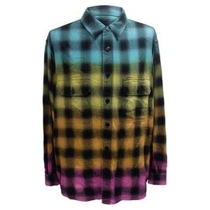 Celine Tie-Dyed Rutig Flanellskjorta i Flerfärgad Bomull