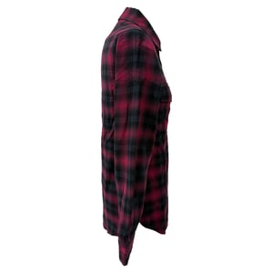 Saint Laurent Plaid Button-Down Flannel Shirt in Red and Black Cotton