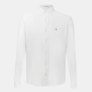 Men's Gant Fit Jersey Pique Shirt in White