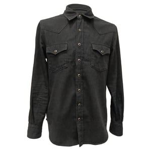 Saint Laurent Button-Down Shirt in Black Cotton