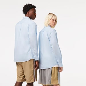 Men's Lacoste Fit Striped Shirt in Light Blue