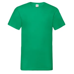 Fruit of the Loom Heren Valueweight V Neck T-shirt (Kelly Groen)
