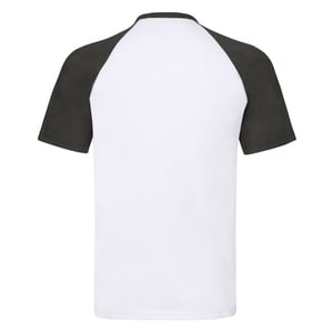 Fruit of the Loom Heren Valueweight Baseball T-shirt (Wit/zwart)