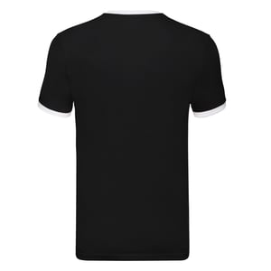 Fruit of the Loom Heren Ringer T-Shirt (Zwart/Wit)