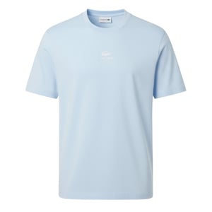 Men's Lacoste Print Cotton T Shirt in Blue