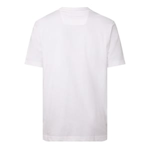 Men's Boss Jersey T Shirt with Fineline Artwork in White