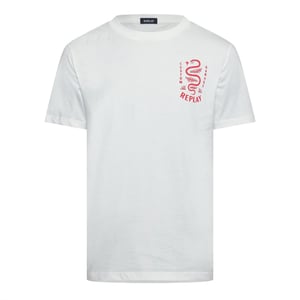 Men's Replay Sleeve T Shirt in White