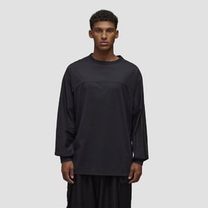 Men's Y-3 Stripes Long Sleeve T Shirt in Black