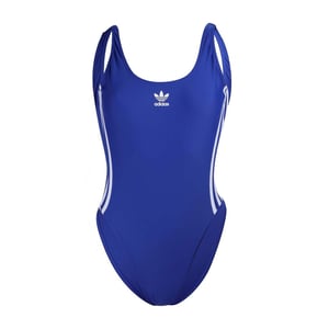 Women's adidas Originals 3 Stripes Swimsuit in Blue-White