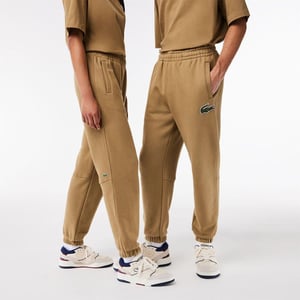 Men's Lacoste Cotton Fleece Sweatpants in Brown