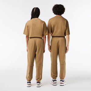 Men's Lacoste Cotton Fleece Sweatpants in Brown